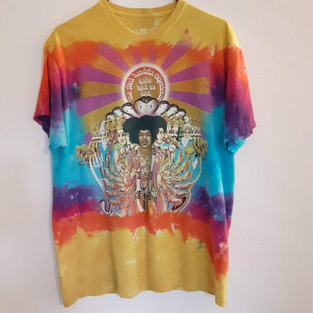 LIQUID BLUE JIMI HENDRIX EXPERIENCE AXIS: BOLD AS LOVE TIE DYE T-SHIRT LARGE